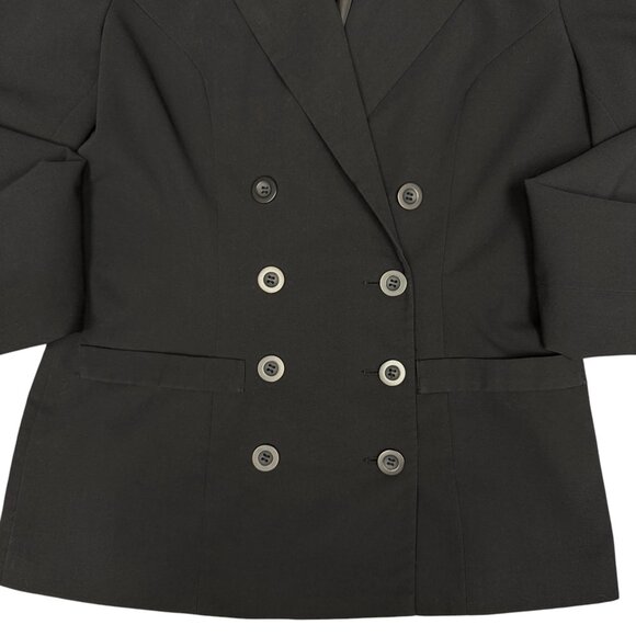 Women's J. G. HOOK Double Breasted Black‎ Blazer | Size 4 - Picture 2 of 7